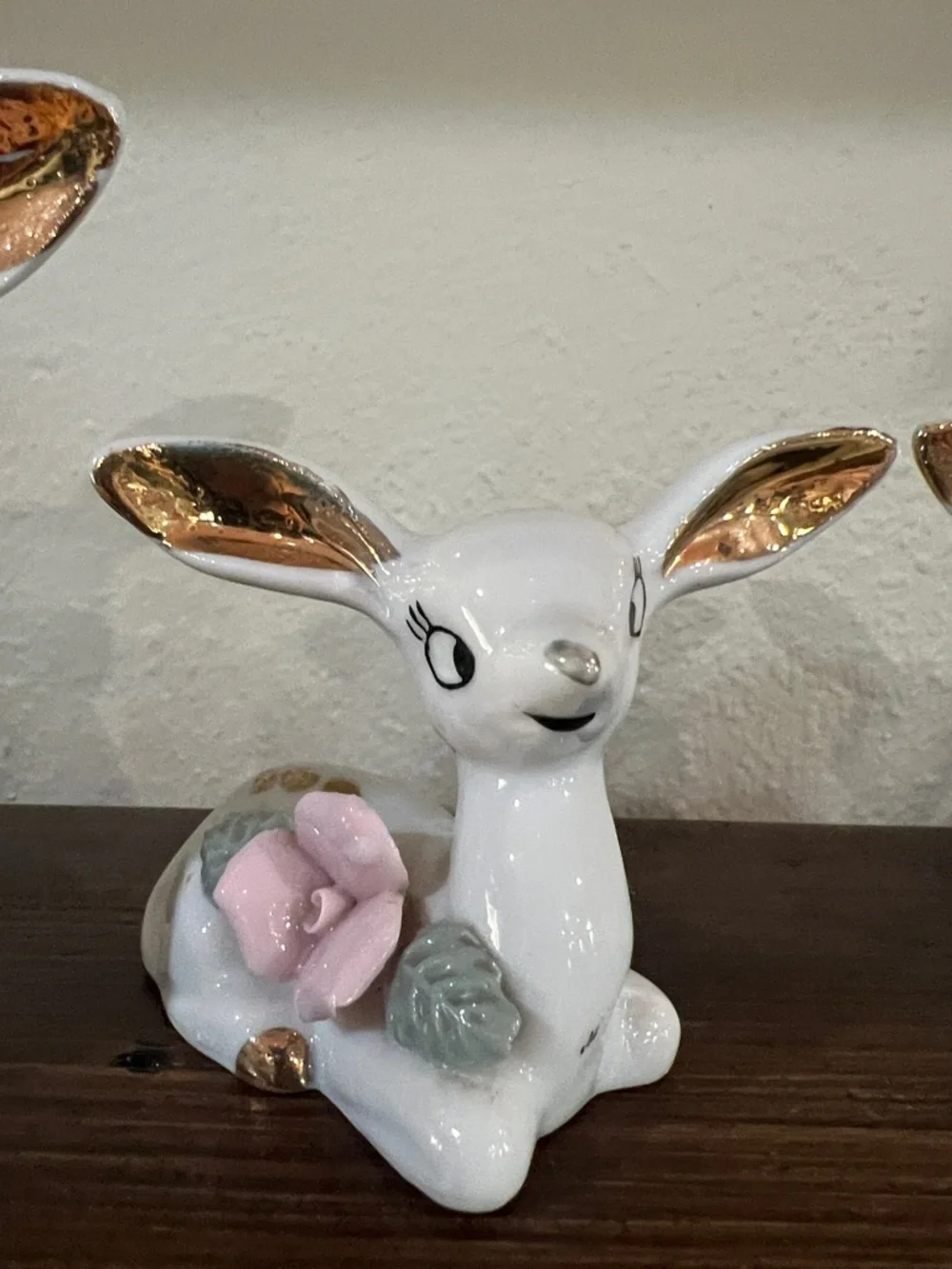 Vintage Chase Japan Set of Three Deer Porcelain